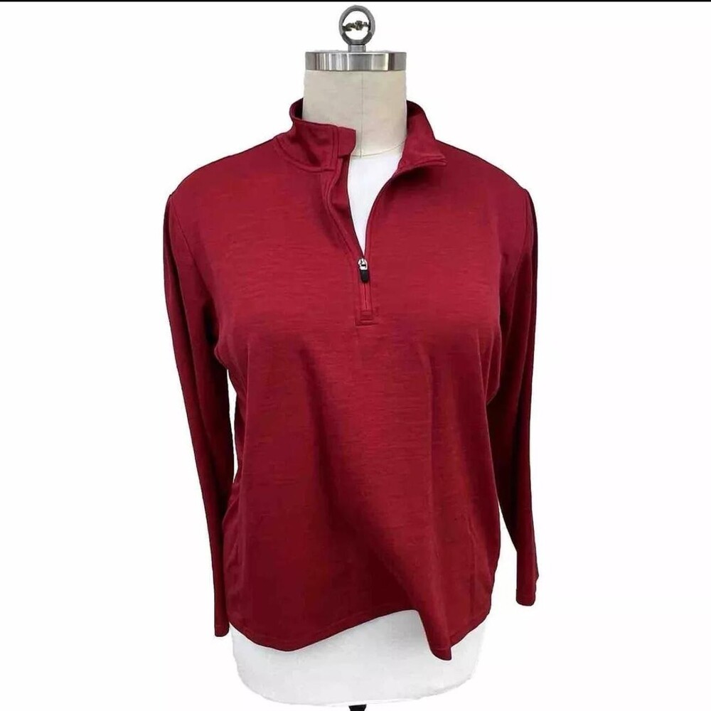 Russell Athletic Women's Red and Burgundy Sweatshirt